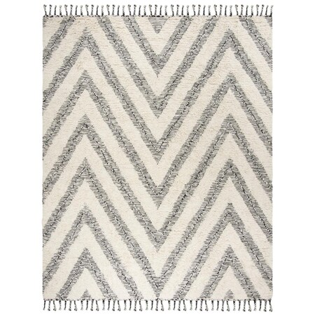 Safavieh Kenya Hand Knotted Large Rectangle RugBlack & Ivory 9 x 12 ft. KNY901H-9